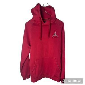Red Jordan hoodie size medium